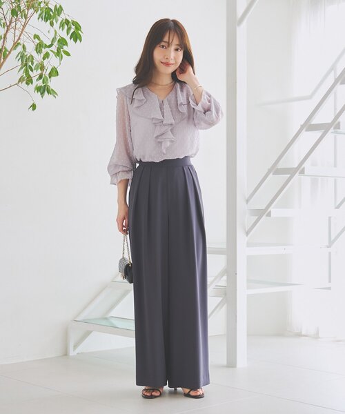 La boutique BonBon(ラブティックボンボン)の「【着映え◎】カットドビーラッフルブラウス(シャツ/ブラウス・レディース・ホワイト/ピンク/バイオレット・FREE)」の19枚目の写真