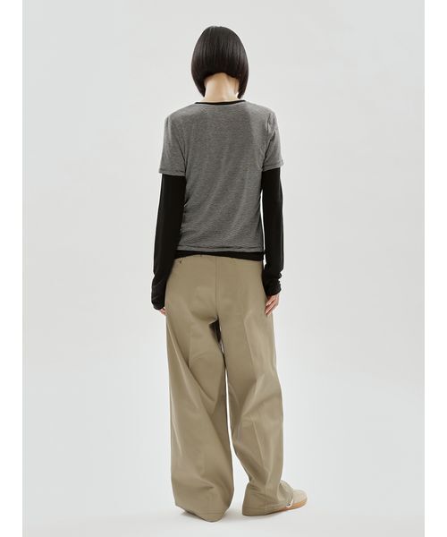 emmi(エミ)の「【Dickies(R)×emmi】タックワイドパンツ(その他パンツ・レディース・ブラウン/アイボリー/カーキ・0/1)」の15枚目の写真