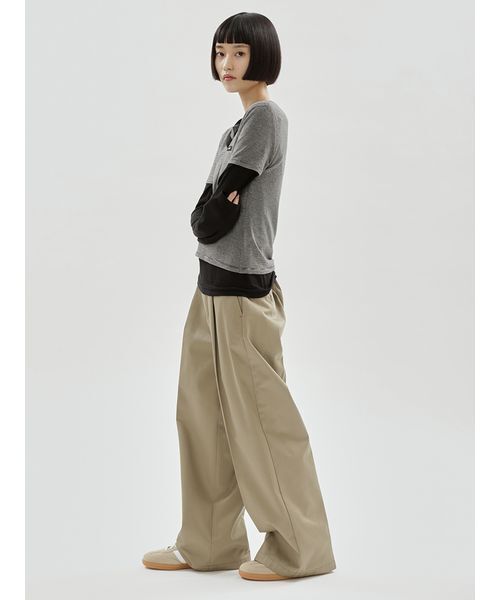 emmi(エミ)の「【Dickies(R)×emmi】タックワイドパンツ(その他パンツ・レディース・ブラウン/アイボリー/カーキ・0/1)」の16枚目の写真