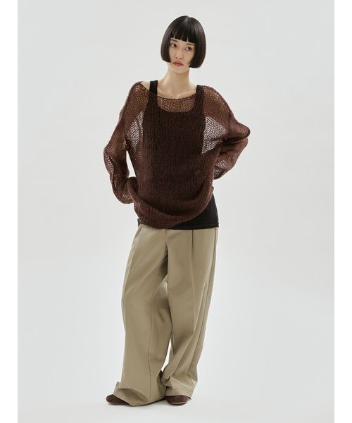 emmi(エミ)の「【Dickies(R)×emmi】タックワイドパンツ(その他パンツ・レディース・ブラウン/アイボリー/カーキ・0/1)」の17枚目の写真
