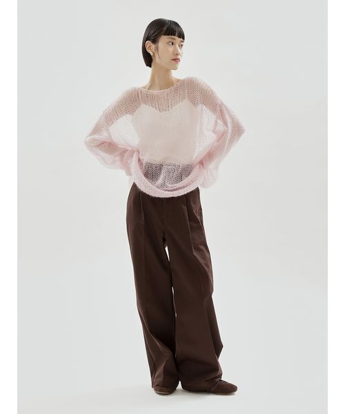 emmi(エミ)の「【Dickies(R)×emmi】タックワイドパンツ(その他パンツ・レディース・ブラウン/アイボリー/カーキ・0/1)」の4枚目の写真