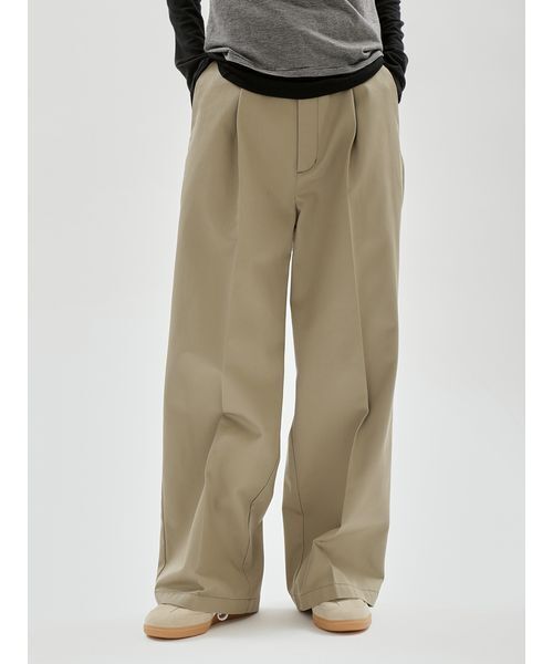 emmi(エミ)の「【Dickies(R)×emmi】タックワイドパンツ(その他パンツ・レディース・ブラウン/アイボリー/カーキ・0/1)」の5枚目の写真