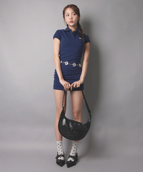 adidas(アディダス)の「【adidas/アディダス】合皮ハーフムーンバッグ(ショルダーバッグ・レディース・ブラック・ONESIZE)」の9枚目の写真