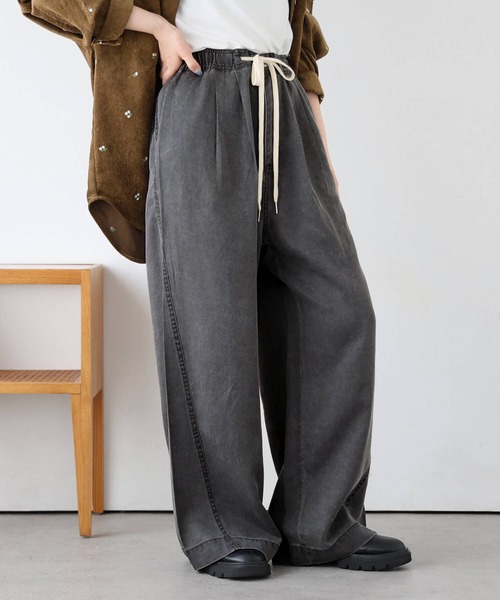 tiptop(ティップトップ)の「リヨセルデニムイージーパンツ(デニムパンツ・レディース・ブラック系その他/ブルー/ブラック/ブラウン・FREE)」の2枚目の写真