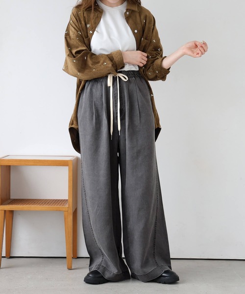 tiptop(ティップトップ)の「リヨセルデニムイージーパンツ(デニムパンツ・レディース・ブラック系その他/ブルー/ブラック/ブラウン・FREE)」の7枚目の写真