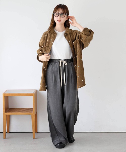 tiptop(ティップトップ)の「リヨセルデニムイージーパンツ(デニムパンツ・レディース・ブラック系その他/ブルー/ブラック/ブラウン・FREE)」の9枚目の写真