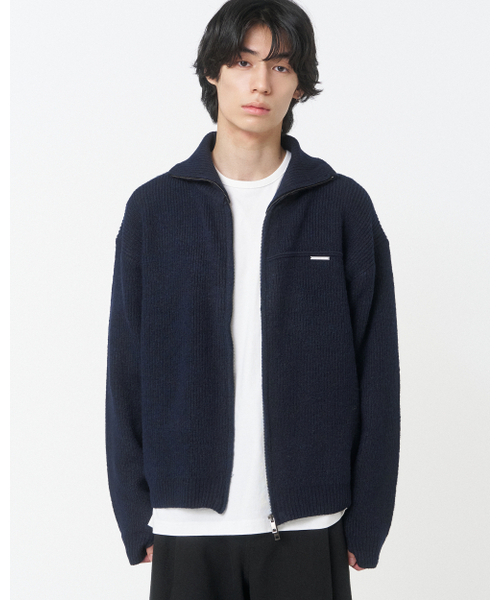 MISEKISEOUL MEN(ミセキソウルメンズ)の「High neck full zip-up knit DARK NAVY(ニット/セーター・メンズ・その他・1/2)」の1枚目の写真