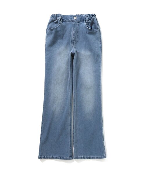 algy(アルジー)の「デニムストレートロングフレアパンツ(デニムパンツ・キッズ・ブルー/ブラック/サックスブルー・130/160/150/140)」の3枚目の写真
