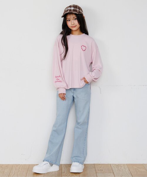 algy(アルジー)の「デニムストレートロングフレアパンツ(デニムパンツ・キッズ・ブルー/ブラック/サックスブルー・130/160/150/140)」の8枚目の写真