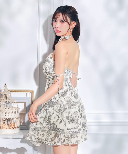 darial（ダリアル）の「カシュクールAラインミニ丈キャバドレス（ドレス・レディース・ブラック系/ブルーグレー・M/XS/S）」の16枚目の写真