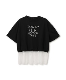 裾レース使いTシャツ