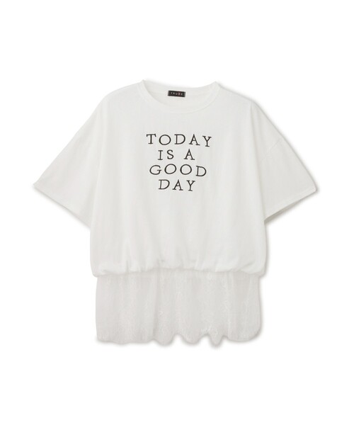 Jayro(ジャイロ)の「裾レース使いTシャツ(Tシャツ/カットソー・レディース・ホワイト系その他2/ブラック系その他・FREE)」の11枚目の写真