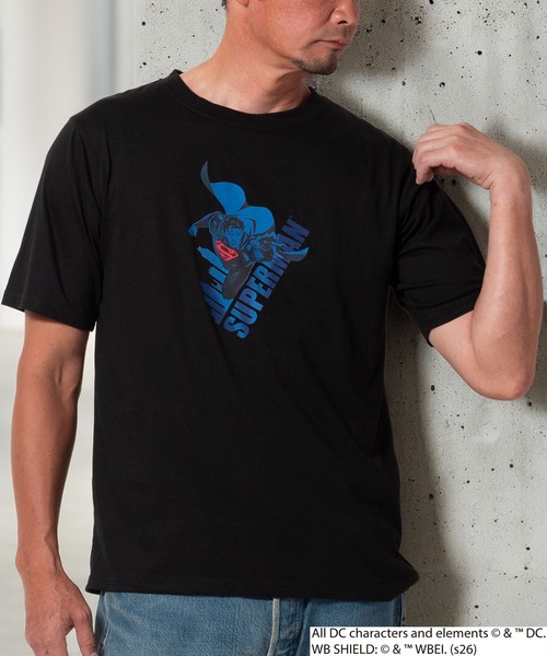 BAYBLO(ベイブロ)の「(SA) 【スーパーマン/バットマン】 半袖 Tシャツ(Tシャツ/カットソー・メンズ・ブラック系3/ブラック系1/ブラック系2/ブラック系4・L/M)」の4枚目の写真
