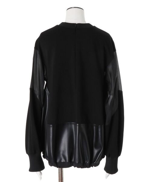 UN3D.(アンスリード)の「LEATHER PATCHWORK TOP / レザーパッチワークトップ(ニット/セーター・レディース・ブラック/ブラウン・36/38)」の12枚目の写真