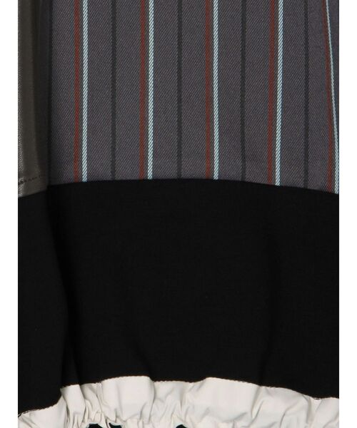 UN3D.(アンスリード)の「LEATHER PATCHWORK TOP / レザーパッチワークトップ(ニット/セーター・レディース・ブラック/ブラウン・36/38)」の6枚目の写真