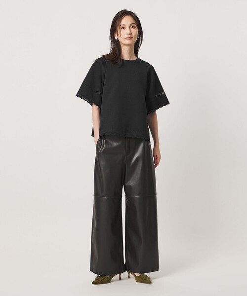 UNITED ARROWS(ユナイテッドアローズ)の「カットワーク スカラップ プルオーバー ニット ‐ウォッシャブル‐(ニット/セーター・レディース・ブラック/ベージュ/ダークグレー・FREE)」の10枚目の写真