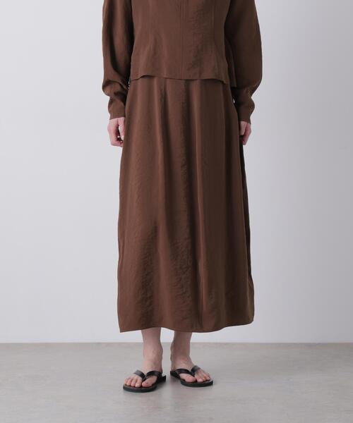 YLEVE(イレーヴ)の「YLEVE / RAYON-POLYESTER BROAD SKIRT(スカート・レディース・ブラウン/ブラック/ホワイト・1/0/2)」の18枚目の写真