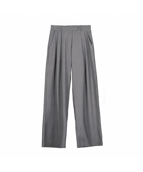 PROJECT WAVE(プロジェクトウェーブ)の「Mare Pintuck Slacks - 2 color(スラックス・レディース・ライトグレー/ブラック・SMALL/MEDIUM/LARGE)」の1枚目の写真