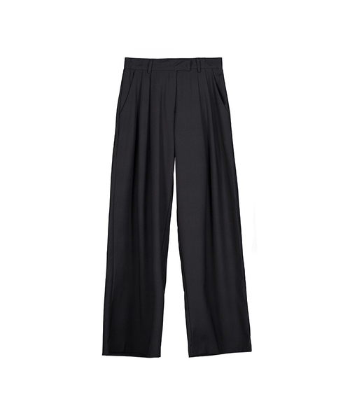 PROJECT WAVE(プロジェクトウェーブ)の「Mare Pintuck Slacks - 2 color(スラックス・レディース・ライトグレー/ブラック・SMALL/MEDIUM/LARGE)」の2枚目の写真