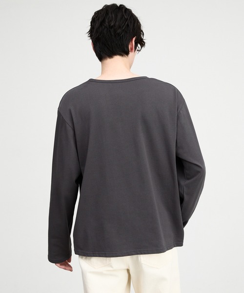 CIYOT(シヨウト)の「【CIYOT】レギュラーフィット ベーシック ヘンリーネック 長袖Tシャツ<UVカット>(Tシャツ/カットソー・メンズ・ダークグレー/レッド/モスグリーン/ライトグレー系/ブラウン/ブラック/ブルー系・M/S/L)」の20枚目の写真