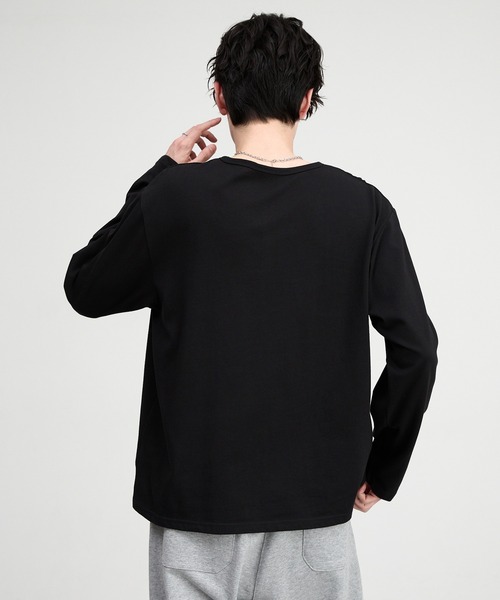 CIYOT(シヨウト)の「【CIYOT】レギュラーフィット ベーシック ヘンリーネック 長袖Tシャツ<UVカット>(Tシャツ/カットソー・メンズ・ダークグレー/レッド/モスグリーン/ライトグレー系/ブラウン/ブラック/ブルー系・M/S/L)」の12枚目の写真
