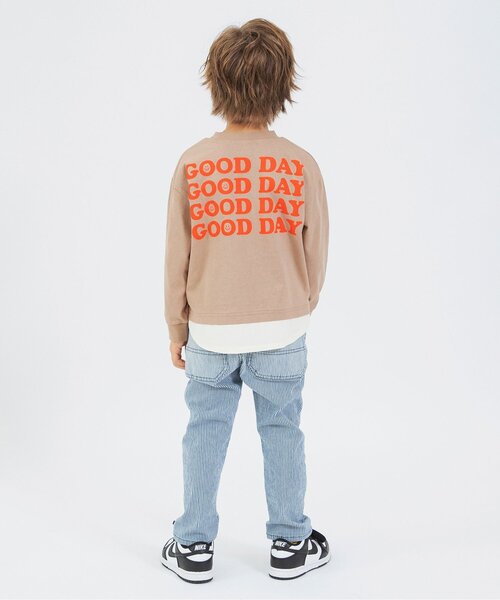 BREEZE(ブリーズ)の「ゆったりバックプリント長袖Tシャツ(Tシャツ/カットソー・キッズ・ブラック/ベージュ/エメラルド・130/100/120/110/80/140/90)」の5枚目の写真