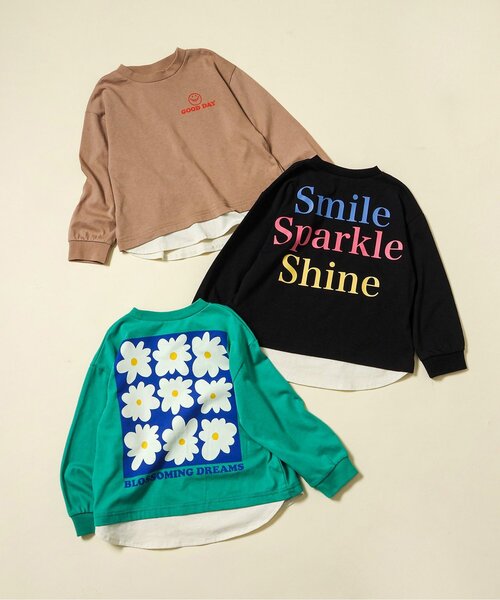BREEZE(ブリーズ)の「ゆったりバックプリント長袖Tシャツ(Tシャツ/カットソー・キッズ・ブラック/ベージュ/エメラルド・130/100/120/110/80/140/90)」の14枚目の写真