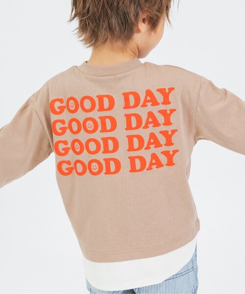BREEZE(ブリーズ)の「ゆったりバックプリント長袖Tシャツ(Tシャツ/カットソー・キッズ・ブラック/ベージュ/エメラルド・130/100/120/110/80/140/90)」の22枚目の写真