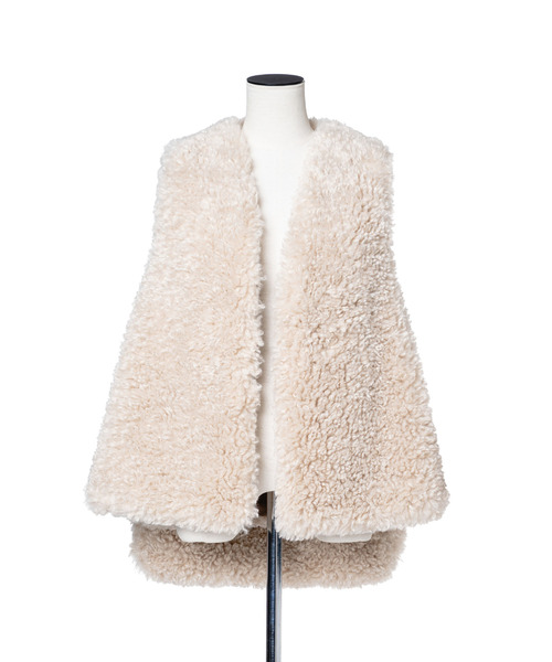 muller of yoshiokubo(ミュラーオブヨシオクボ)の「muller of yoshiokubo ミュラーオブヨシオクボ / SKIN VEST ファー×ヴィーガンレザーリバーシブルベスト / MLF26703(ベスト・レディース・ブラウン/ブラック・FREE)」の11枚目の写真