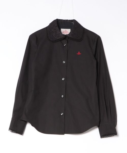 Vivienne Westwood（ヴィヴィアンウエストウッド）の「ｵｰﾌﾞｼﾞｬｶｰﾄﾞｼｬﾂﾚｰｽｶﾗｰｼｬﾂ（シャツ/ブラウス・レディース・ホワイト/ブラック・38/40/36）」の2枚目の写真