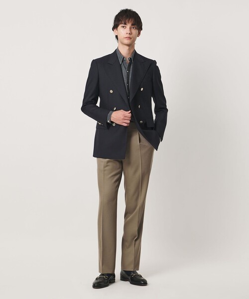 UNITED ARROWS(ユナイテッドアローズ)の「カバートクロス ツイル サイドアジャスター 1プリーツ テーパード スラックス(スラックス・メンズ・モカ/グレー系・44/46/50/48)」の5枚目の写真
