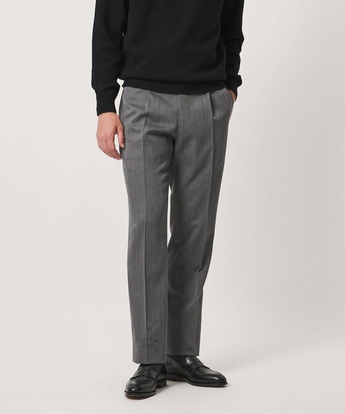 UNITED ARROWS(ユナイテッドアローズ)の「カバートクロス ツイル サイドアジャスター 1プリーツ テーパード スラックス(スラックス・メンズ・モカ/グレー系・44/46/50/48)」の6枚目の写真