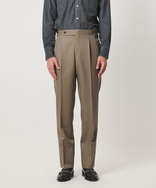 UNITED ARROWS(ユナイテッドアローズ)の「カバートクロス ツイル サイドアジャスター 1プリーツ テーパード スラックス(スラックス・メンズ・モカ/グレー系・44/46/50/48)」の8枚目の写真