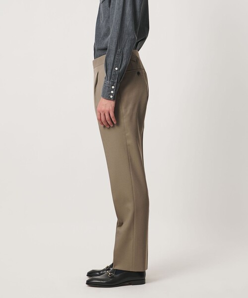 UNITED ARROWS(ユナイテッドアローズ)の「カバートクロス ツイル サイドアジャスター 1プリーツ テーパード スラックス(スラックス・メンズ・モカ/グレー系・44/46/50/48)」の9枚目の写真