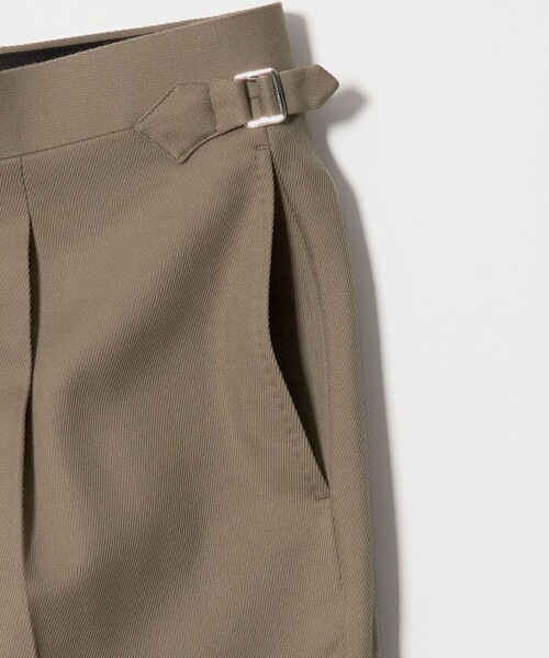 UNITED ARROWS(ユナイテッドアローズ)の「カバートクロス ツイル サイドアジャスター 1プリーツ テーパード スラックス(スラックス・メンズ・モカ/グレー系・44/46/50/48)」の15枚目の写真