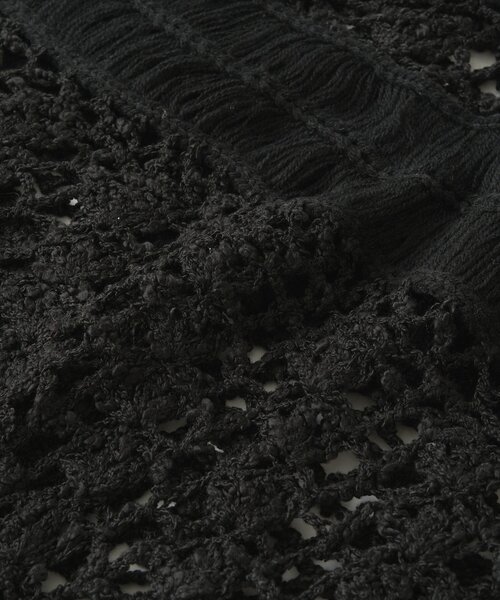 RIVE DROITE（リヴドロワ）の「【WEB限定】スラブヤーン刺繍ニット（ニット/セーター・レディース・ブラック/オフホワイト・FREE）」の6枚目の写真