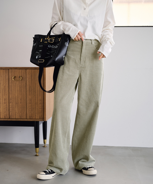 FRAMeWORK(フレームワーク)の「コーデュロイ5PKパンツ(その他パンツ・レディース・アイボリー/ピンク/カーキ・36/40/38)」の2枚目の写真