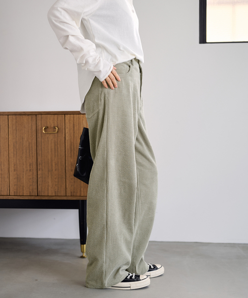 FRAMeWORK(フレームワーク)の「コーデュロイ5PKパンツ(その他パンツ・レディース・アイボリー/ピンク/カーキ・36/40/38)」の6枚目の写真