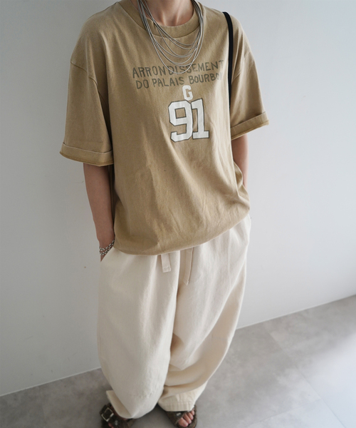 JOURNAL STANDARD LUXE(ジャーナルスタンダード ラックス)の「Faded Print T(Tシャツ/カットソー・レディース・チャコールグレー/ベージュ・FREE)」の2枚目の写真