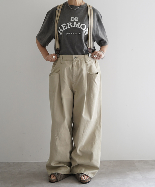 JOURNAL STANDARD LUXE(ジャーナルスタンダード ラックス)の「Faded Print T(Tシャツ/カットソー・レディース・チャコールグレー/ベージュ・FREE)」の3枚目の写真