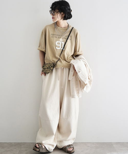 JOURNAL STANDARD LUXE(ジャーナルスタンダード ラックス)の「Faded Print T(Tシャツ/カットソー・レディース・チャコールグレー/ベージュ・FREE)」の6枚目の写真