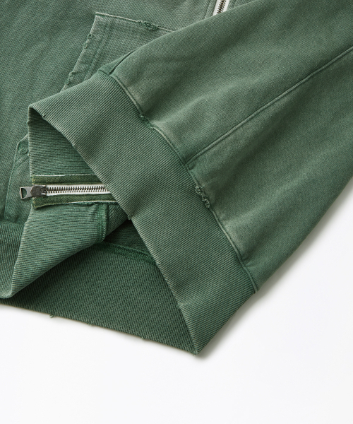 OUTSTANDING(アウトスタンディング)の「VINTAGE WASHING HOOD ZIP SWEAT_VINTAGE GREEN(パーカー・メンズ・その他・MEDIUM/LARGE/X-LARGE)」の7枚目の写真
