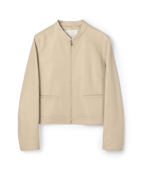 BALLSEY(ボールジィ)の「ラムレザー ジップアップブルゾン(ブルゾン・レディース・ブラック/ライトベージュ・38/36)」の1枚目の写真
