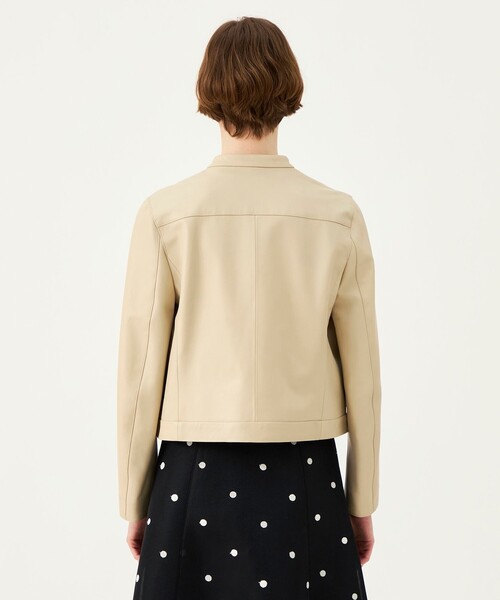 BALLSEY(ボールジィ)の「ラムレザー ジップアップブルゾン(ブルゾン・レディース・ブラック/ライトベージュ・38/36)」の6枚目の写真
