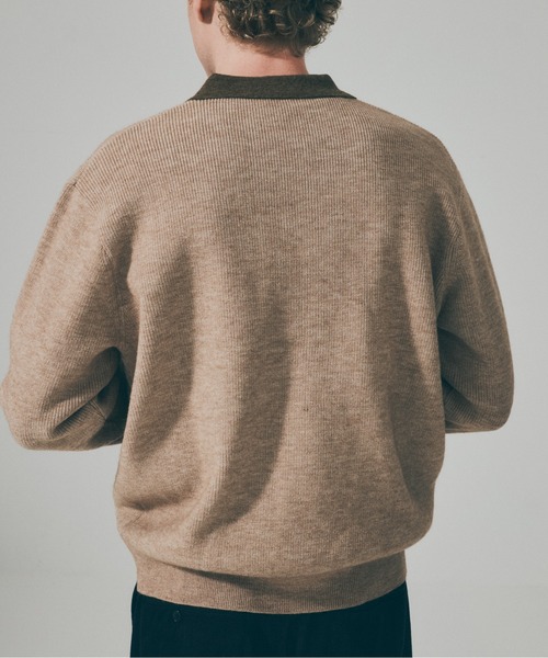 MILITARY(ミリタリー)の「【MAISON CLUB】Bi-Color Knit Polo Shirt / バイカラーニットポロシャツ SNF(ポロシャツ・メンズ・ネイビー/アイボリー・M/L)」の15枚目の写真