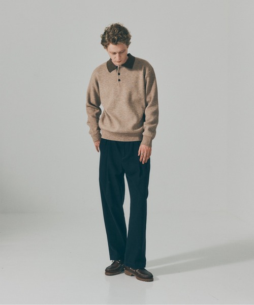 MILITARY(ミリタリー)の「【MAISON CLUB】Bi-Color Knit Polo Shirt / バイカラーニットポロシャツ SNF(ポロシャツ・メンズ・ネイビー/アイボリー・M/L)」の16枚目の写真