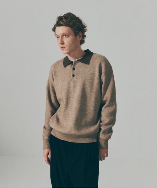 MILITARY(ミリタリー)の「【MAISON CLUB】Bi-Color Knit Polo Shirt / バイカラーニットポロシャツ SNF(ポロシャツ・メンズ・ネイビー/アイボリー・M/L)」の12枚目の写真