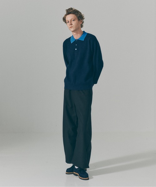 MILITARY(ミリタリー)の「【MAISON CLUB】Bi-Color Knit Polo Shirt / バイカラーニットポロシャツ SNF(ポロシャツ・メンズ・ネイビー/アイボリー・M/L)」の7枚目の写真