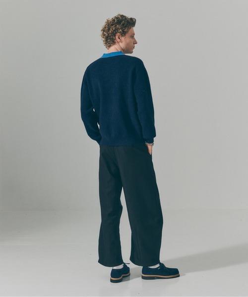 MILITARY(ミリタリー)の「【MAISON CLUB】Bi-Color Knit Polo Shirt / バイカラーニットポロシャツ SNF(ポロシャツ・メンズ・ネイビー/アイボリー・M/L)」の9枚目の写真