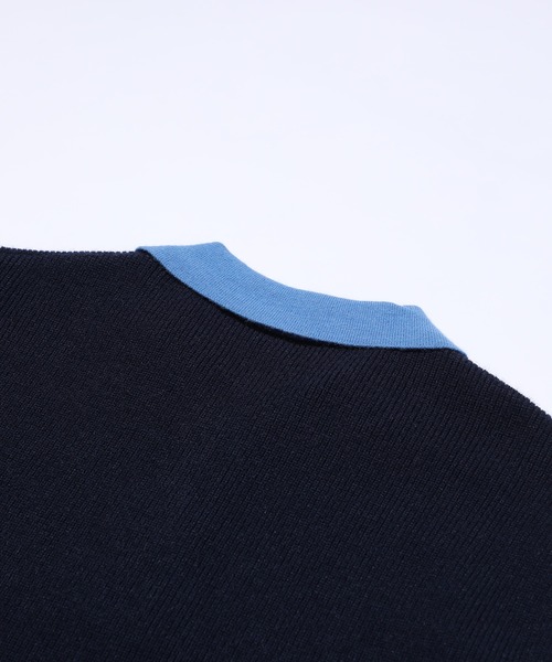 MILITARY(ミリタリー)の「【MAISON CLUB】Bi-Color Knit Polo Shirt / バイカラーニットポロシャツ SNF(ポロシャツ・メンズ・ネイビー/アイボリー・M/L)」の22枚目の写真